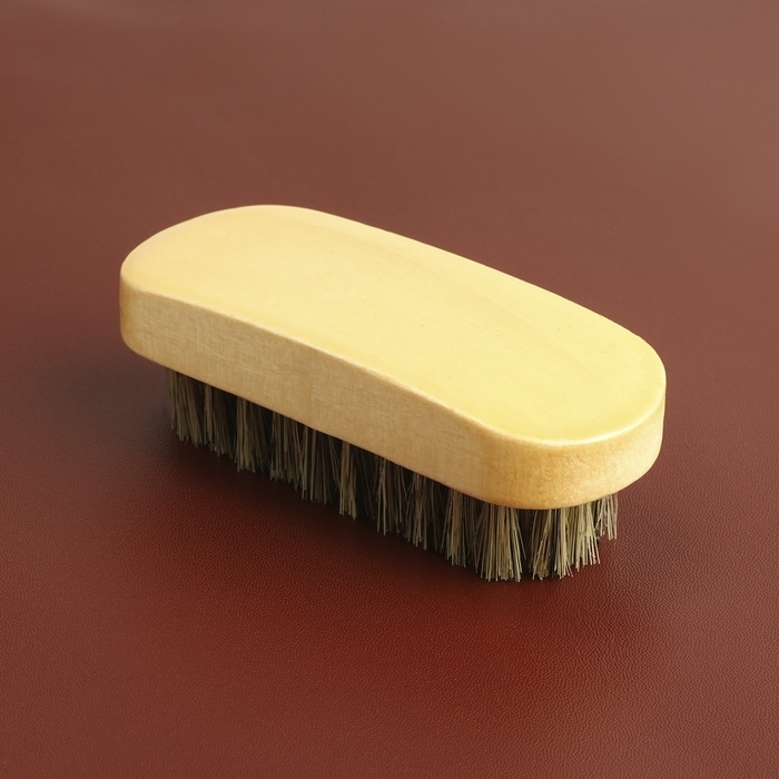 Щётка для полировки кожи, натуральный ворс, 9 &times; 3,8 см