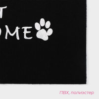 Коврик придверный Доляна Sweet home, 50&times;80 см, влаговпитывающий, светящийся в темноте, цвет чёрный