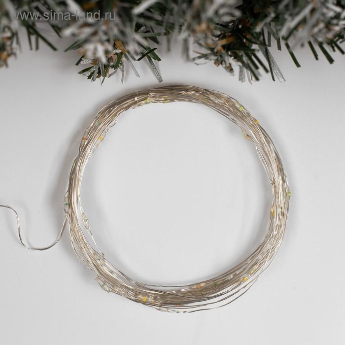 Гирлянда «Нить» 5 м роса, IP20, серебристая нить, 50 LED, свечение мульти, USB Гирлянда «Нить» 5 м роса, IP20, серебристая нить, 50 LED, свечение мульти, USB