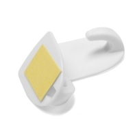 Держатель самоклеящийся ТУНДРА krep, 45х45 мм, цвет белый, 3 шт. МИКС