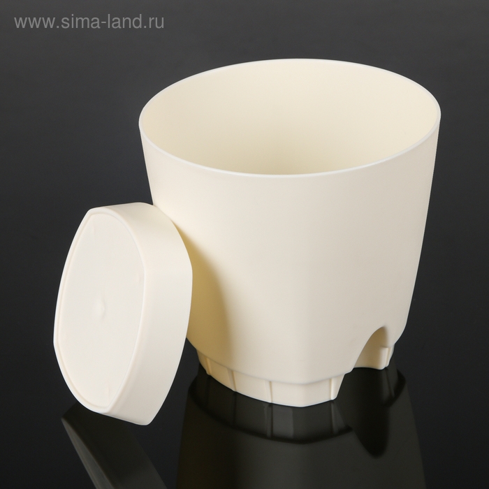 Горшок для цветов с прикорневым поливом Amsterdam, 0,65 л, цвет сливочный Горшок для цветов с прикорневым поливом Amsterdam, 0,65 л, цвет сливочный