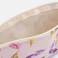 Косметичка на молнии, цвет белый/фиолетовый Косметичка на молнии, цвет белый/фиолетовый