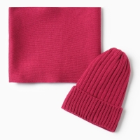 Шапка детская KAFTAN со снудом, фуксия р-р 44-48 Шапка детская KAFTAN со снудом, фуксия р-р 44-48