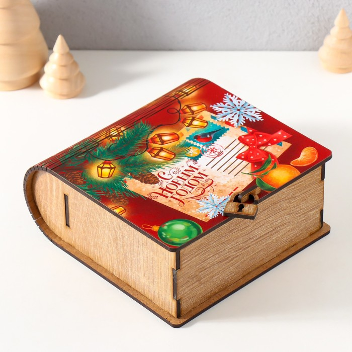 Шкатулка-книга Шкатулка-книга "Ретро" 14х14х6,5 см