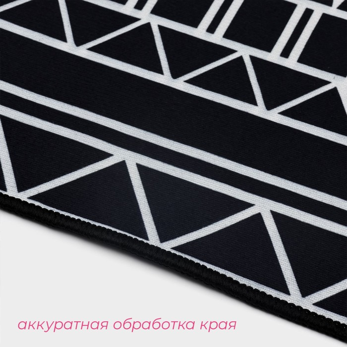 Набор ковриков для ванной и туалета Доляна &laquo;Марокканский&raquo;, 2 шт, 50&times;80, 40&times;50 см, цвет чёрно-белый