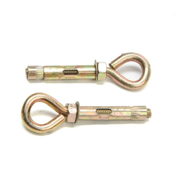 Анкерный болт ЛОМ, с кольцом, оцинкованный, 8х45 мм, 100 шт