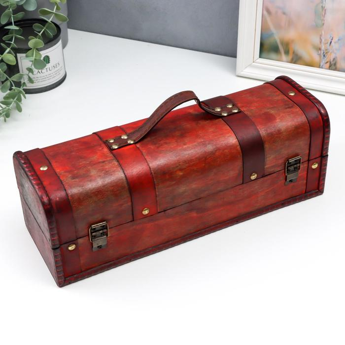 Шкатулка дерево под бутылку Шкатулка дерево под бутылку "Средневековье" 11,5х34,5х13 см