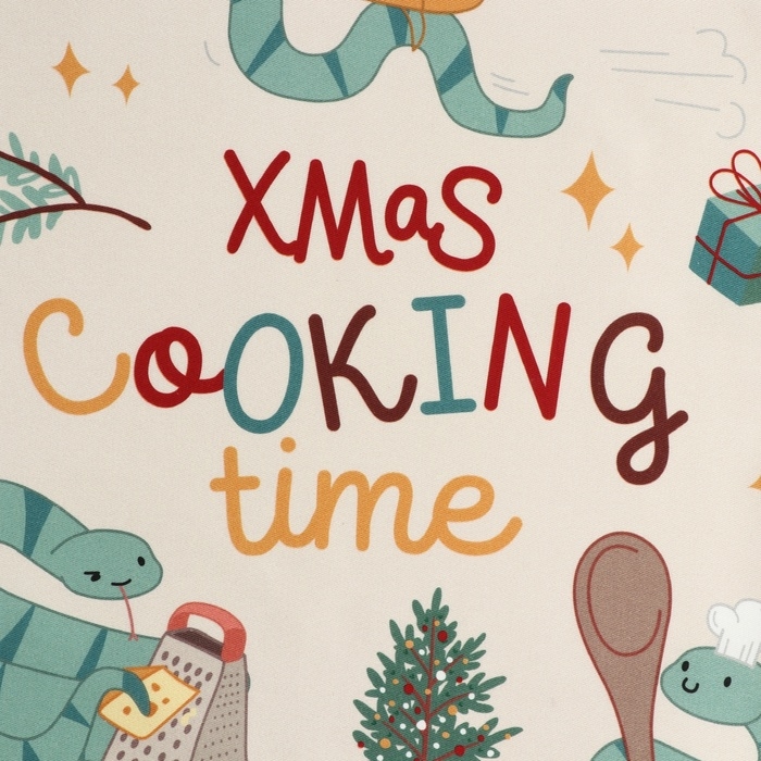Набор в мешочке Этель Xmas cooking : полотенце 40х70 см, формочки для запекания - 3 шт.