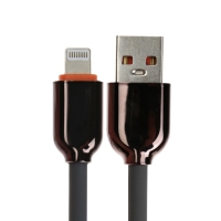 Кабель Lightning - USB, 6 A, оплётка PVC, 1 метр, серый Кабель Lightning - USB, 6 A, оплётка PVC, 1 метр, серый