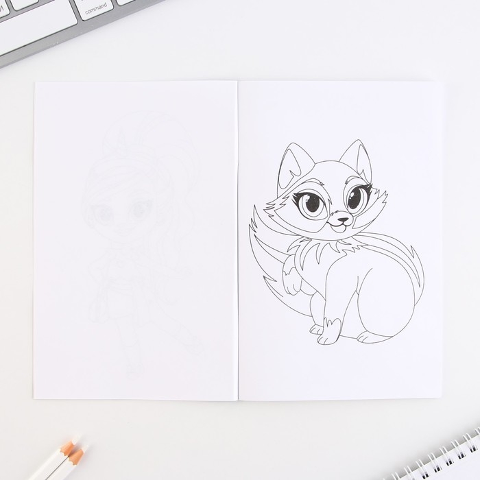 Подарочный набор Блокнот-раскраска, трафарет и восковые мелки &laquo;Самая яркая&raquo;