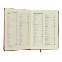 Ежедневник недатированный А5, 120 листов в клетку, с хлястиком обложка кожзам, МИКС