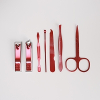 Набор маникюрный, 7 предметов, в футляре, цвет бежевый Набор маникюрный, 7 предметов, в футляре, цвет бежевый