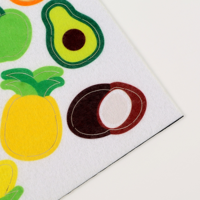 Наклейки из фетра &laquo;Фрукты&raquo;, 11 х 18,5 см, 22 шт