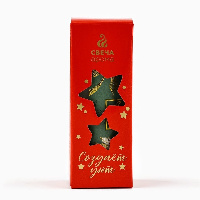 Свеча новогодняя «С новым годом», на Новый год, аромат зеленый чай, 9 х 3,5 см Свеча новогодняя «С новым годом», на Новый год, аромат зеленый чай, 9 х 3,5 см
