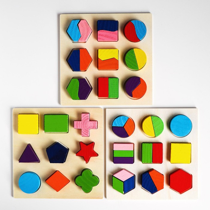 Головоломка &laquo;Логические фигуры&raquo;, набор 3 шт.