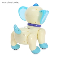 Робот собака &laquo;Умный питомец&raquo; ZHORYA, на пульте управления, интерактивный: звук, свет, танцующий, музыкальный, на батарейках, на русском языке, бело-голубой