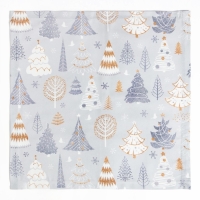 Набор салфеток с декорат. кольцами "Let it snow" 40х40 см - 2 шт, 100% хл, саржа 190гр/м2 Набор салфеток с декорат. кольцами "Let it snow" 40х40 см - 2 шт, 100% хл, саржа 190гр/м2