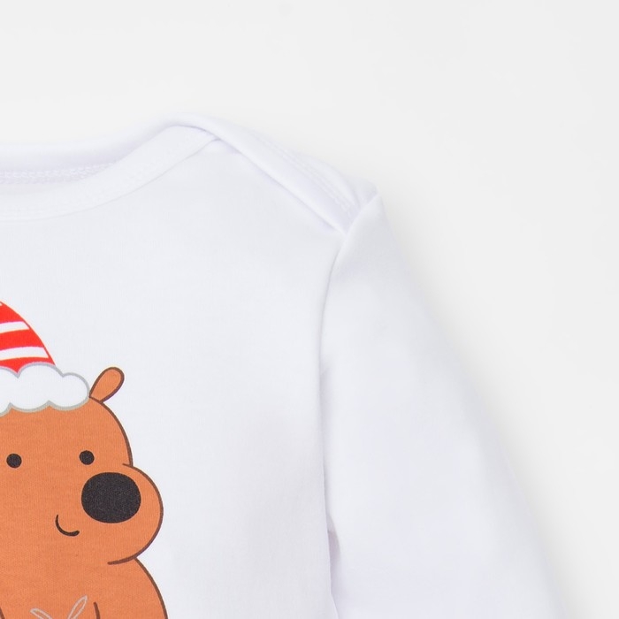 Боди с длинным рукавом Крошка Я &laquo;Пухляш&raquo;, рост 74-80 см, цвет белый