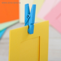 Набор фоторамок на прищепках "Цветные моменты", веревка: 2,5 м, прищепки: 0,6 × 3.5 × 0.8 см, фоторамки 10 шт., для фото 8,8 × 9,3 см Набор фоторамок на прищепках "Цветные моменты", веревка: 2,5 м, прищепки: 0,6 × 3.5 × 0.8 см, фоторамки 10 шт., для фото 8,8 × 9,3 см