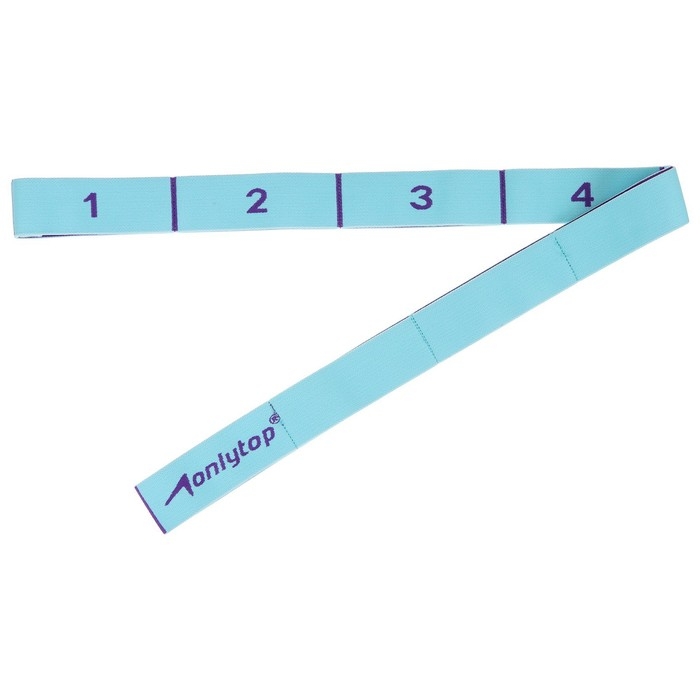 Эспандер-лента ONLYTOP, эластичная, с захватами, 90х4 см, цвет голубой Эспандер-лента ONLYTOP, эластичная, с захватами, 90х4 см, цвет голубой