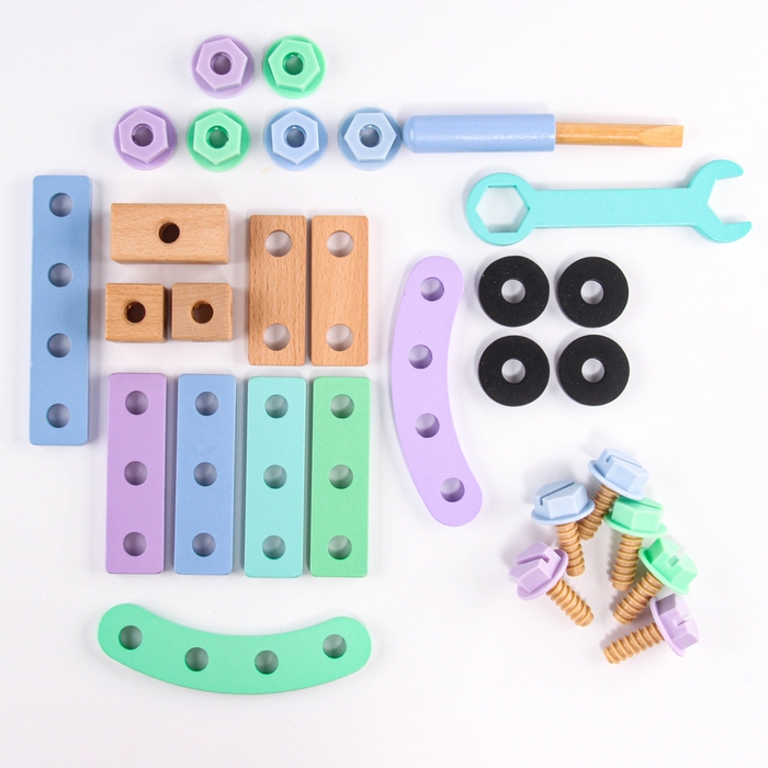 Деревянный конструктор &laquo;Маленький строитель&raquo;, 21,3 &times; 17,5 &times; 4,5 см