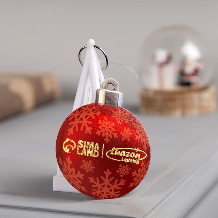 Светодиодная фигура-брелок Светодиодная фигура-брелок "Ёлочка", 4x4x9.5 см, LR1130x3 (в комплекте), свечение тёплое белое