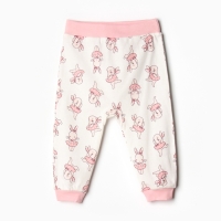 Штанишки детские, цвет белый/зайчики, рост 68 см Штанишки детские, цвет белый/зайчики, рост 68 см