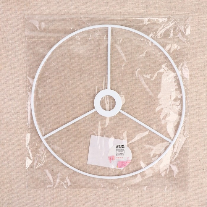 Основа для плетения торшера &laquo;Круг&raquo;, металлическая, d = 20/20,6 см, цвет белый