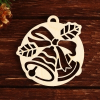 Ёлочные игрушки новогодние &laquo;Новый год: Круглые&raquo;, в деревянной коробке с гравировкой, 6 шт