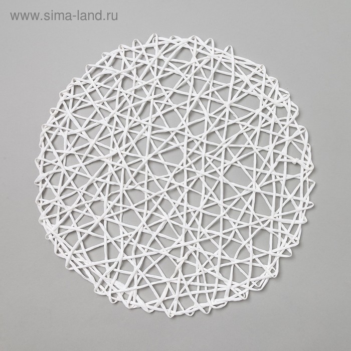 Салфетка сервировочная Доляна Салфетка сервировочная Доляна "Трава", цв.молочный, d 38 см