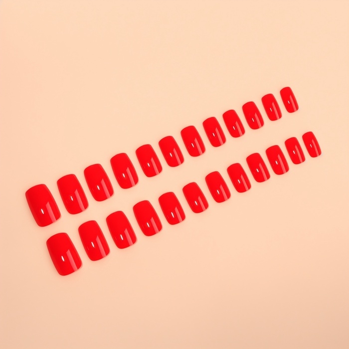 Накладные ногти «Закат», 24 шт, с клеевыми пластинами, форма мягкий квадрат, красные Накладные ногти «Закат», 24 шт, с клеевыми пластинами, форма мягкий квадрат, красные