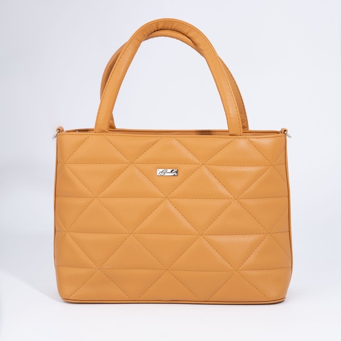 Сумка-тоут Сумка-тоут "Оливи" на молнии, цвет горчичный