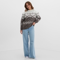 Новый год. Джемпер вязаный KAFTAN Scandinavia размер 52, серый Новый год. Джемпер вязаный KAFTAN Scandinavia размер 52, серый