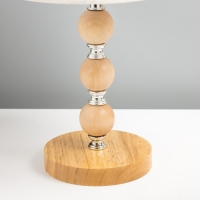 Настольная лампа "Апали" E27 40Вт светлое дерево 25х25х39 см RISALUX