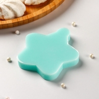 Силиконовый молд &laquo;Звёздочка&raquo;, 7,4&times;7&times;0,8 см, цвет бирюзовый