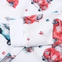 Боди детское с длинным рукавом MINAKU "New Year's cars", цвет белый, рост 62-68 см