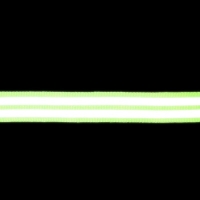 Светоотражающая лента-стропа, 20 мм, 5 &plusmn; 1 м, 2 полосы, цвет салатовый