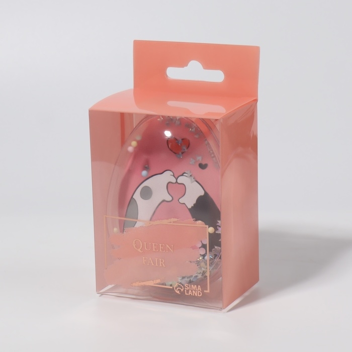 Расчёска - шейкер «Лапки», 5,5 × 9 см, цвет розовый Расчёска - шейкер «Лапки», 5,5 × 9 см, цвет розовый