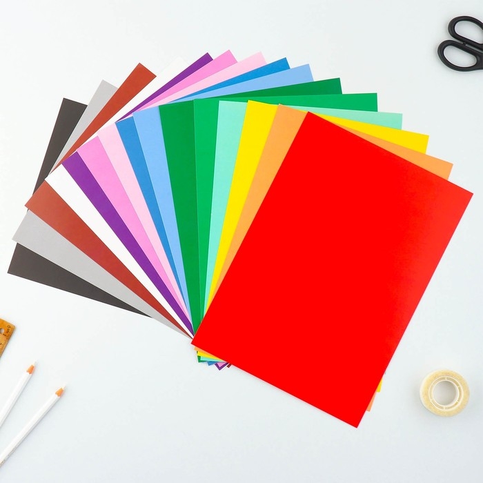 Картон цветной А4 мелованный односторонний 15 листов 15 цветов &laquo;1 сентября:Для отличной учёбы&raquo;