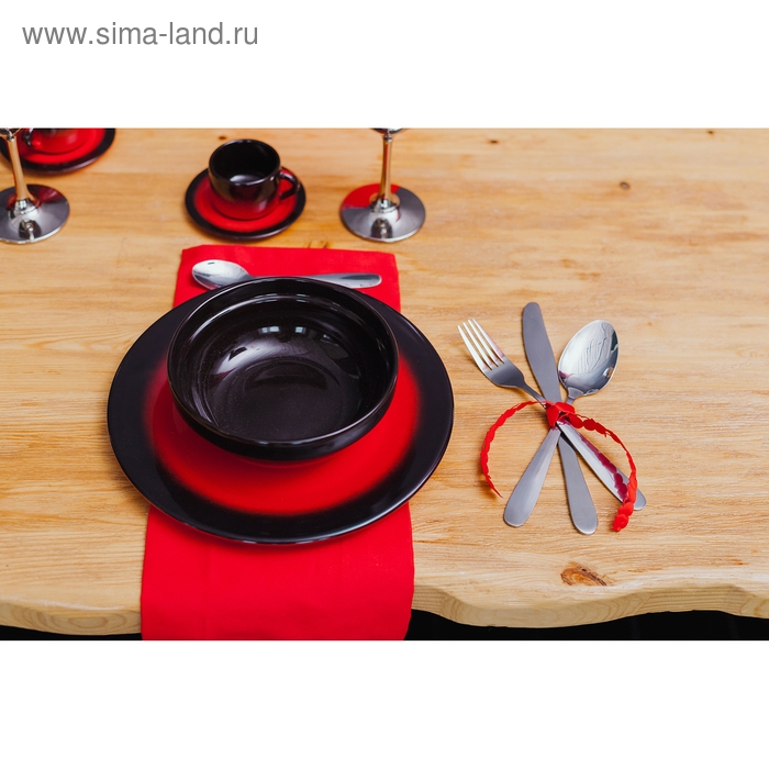 Лента фигурная &laquo;Сердца&raquo;, 15 мм, 9 &plusmn; 0,5 м, цвет красный