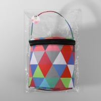 Сумка-футляр &laquo;Треугольники&raquo;, 1 люверс, d = 14 &times; 14,5 см, цвет разноцветный