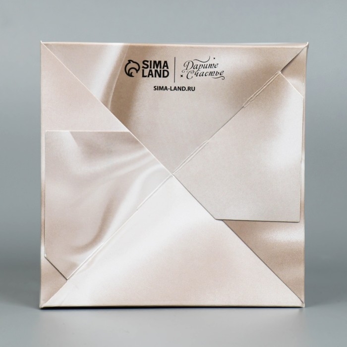 Коробка подарочная для цветов с PVC крышкой, упаковка, &laquo;Шёлк&raquo;, 12 х 12 х 12 см