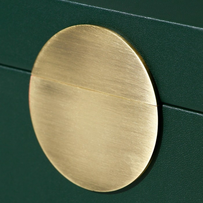 Шкатулка для украшений &laquo;Изумруд&raquo; экокожа, набор 2 шт.