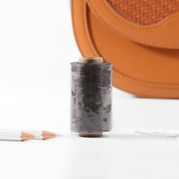 Нитки вощёные, плоские, 210D/16, 1 мм, 50 &plusmn; 2 м, цвет коричневый