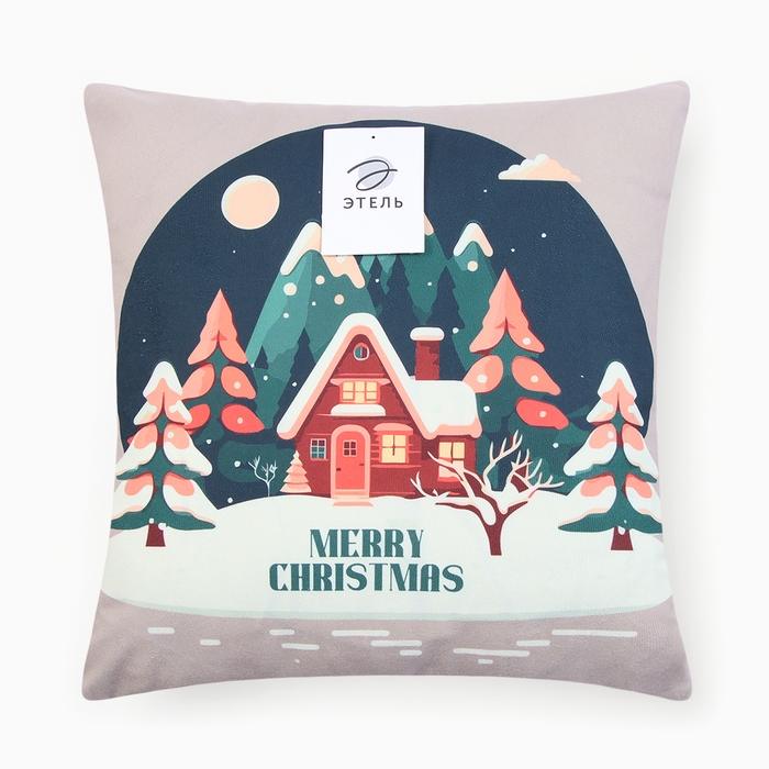 Новый год. Чехол на подушку Этель Новый год. Чехол на подушку Этель "Merry Christmas" 40х40см,100% п/э