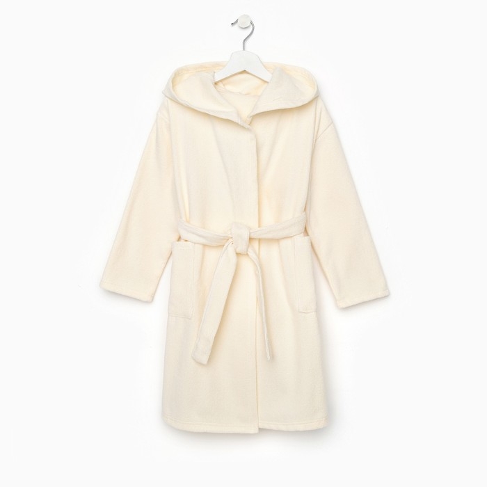 Халат махровый детский Халат махровый детский "Rock" р-р 34 (122-128 см), бежевый