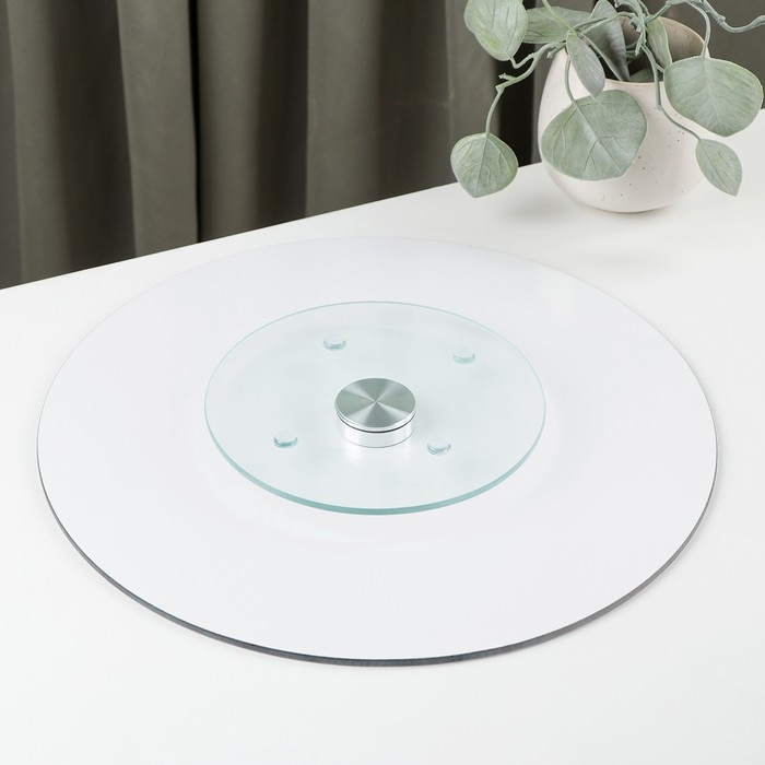 Подставка стеклянная для торта вращающаяся Magistro «Лаванда», d=32 см Подставка стеклянная для торта вращающаяся Magistro «Лаванда», d=32 см