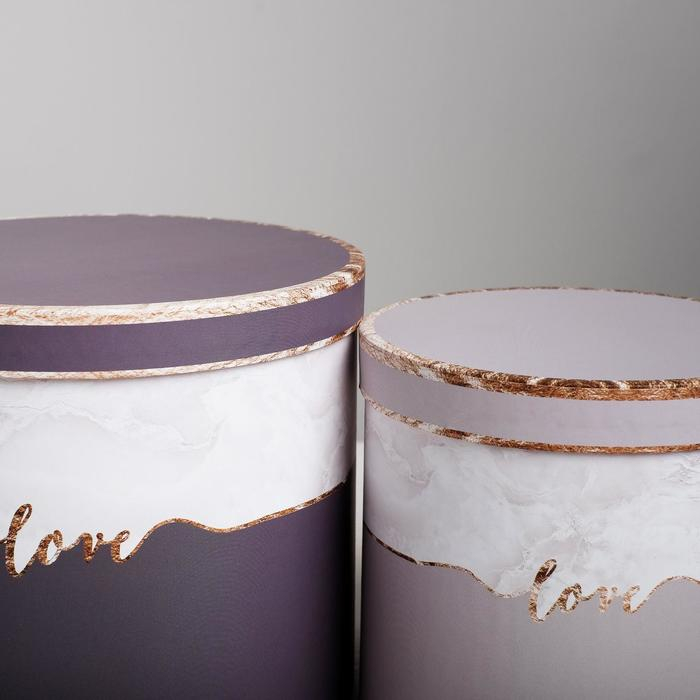 Набор коробок 4 в 1, упаковка подарочная, &laquo;Мрамор&raquo;, 14 х 14 х 13 - 20 х 20 х 17,5 см