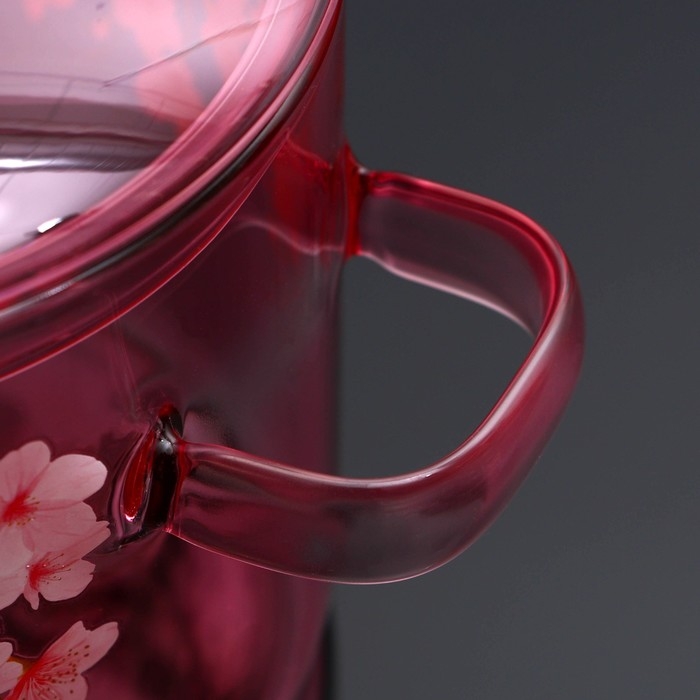 Кастрюля из жаропрочного стекла &laquo;Сакура&raquo;, 1300 мл