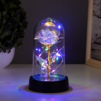 Ночник колба «Цветок» LED 3хAG10 белый 8,5х8,5х15,5см Ночник колба «Цветок» LED 3хAG10 белый 8,5х8,5х15,5см